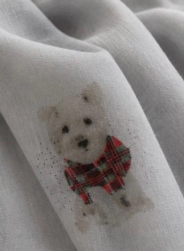 Westie Dog Print Scarf