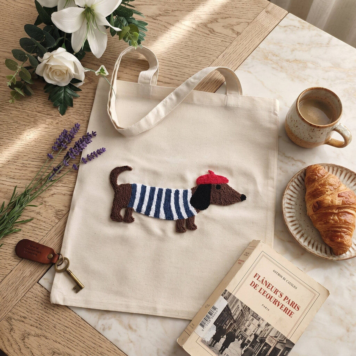 French Dachshund Tote Bag