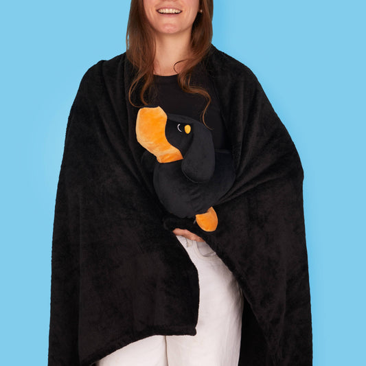 Black & Tan Sausage Dog Cushion & Blanket