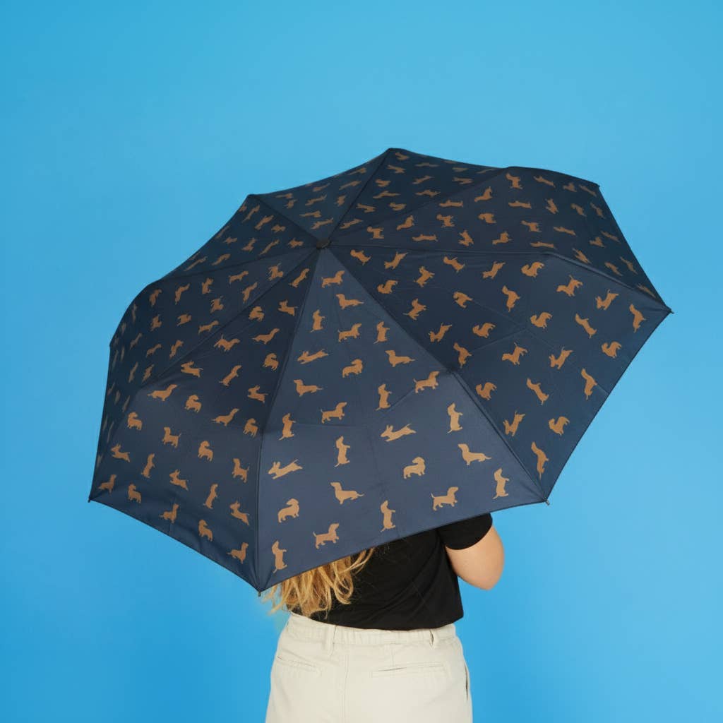 Black & Tan Sausage Dog Umbrella