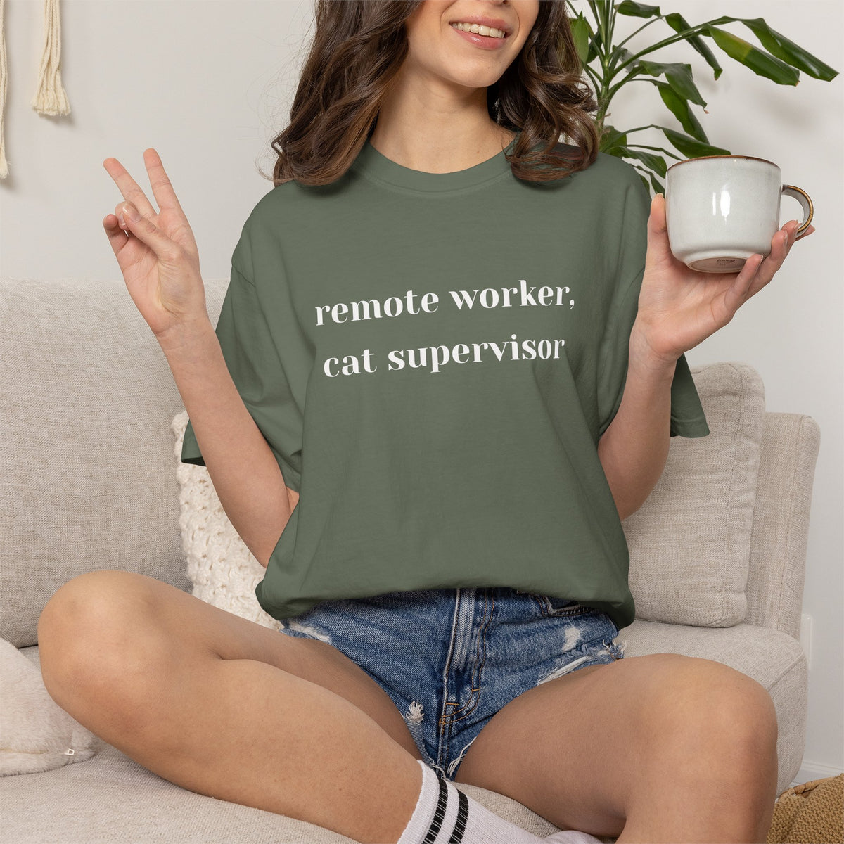 Remote Worker, Cat Supervisor Tee