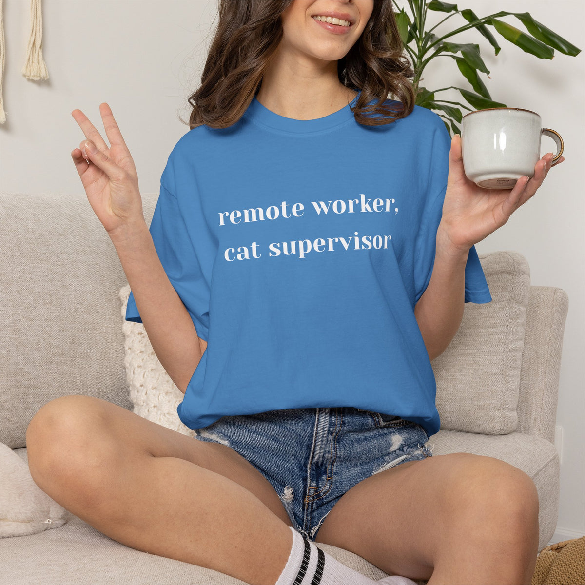 Remote Worker, Cat Supervisor Tee