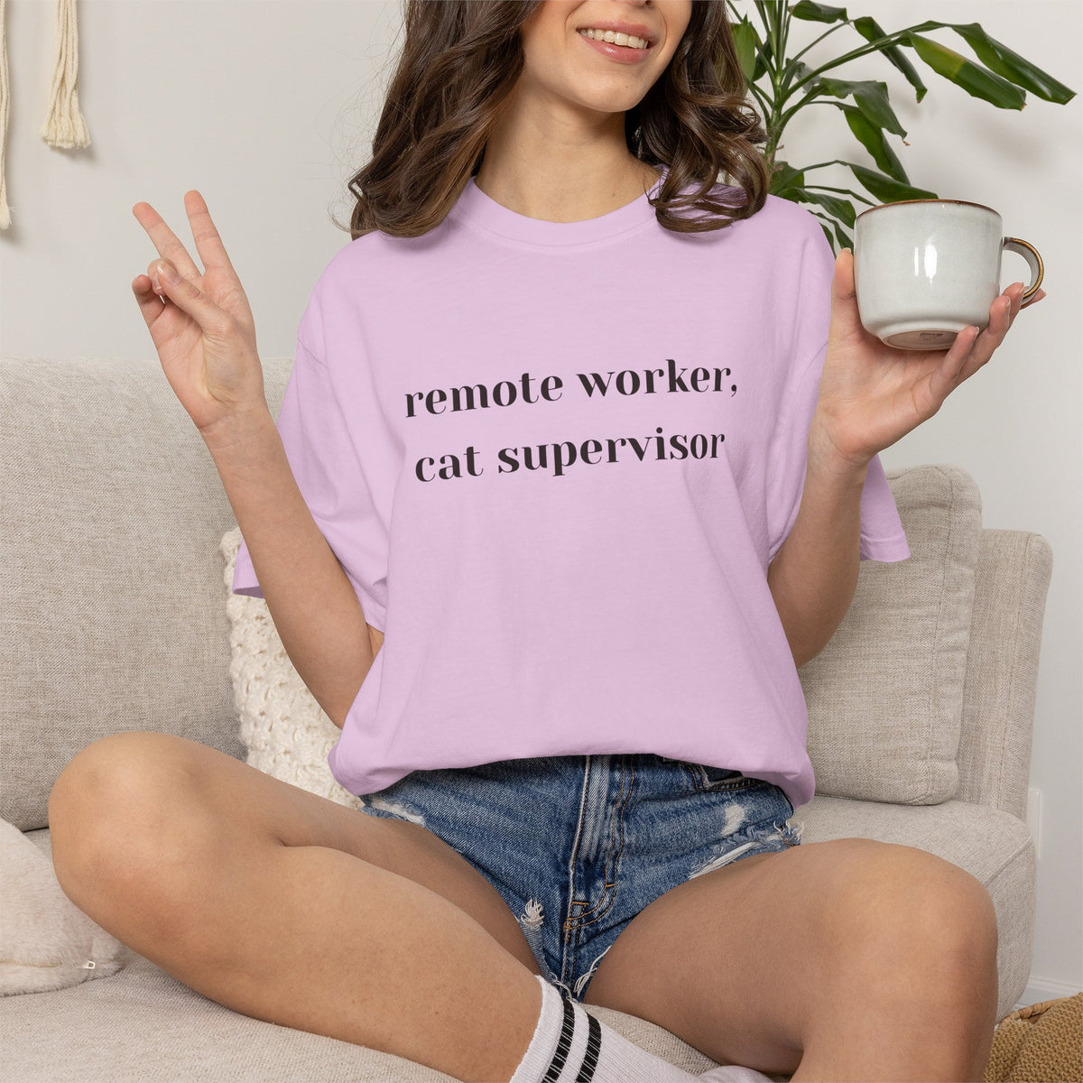 Remote Worker, Cat Supervisor Tee