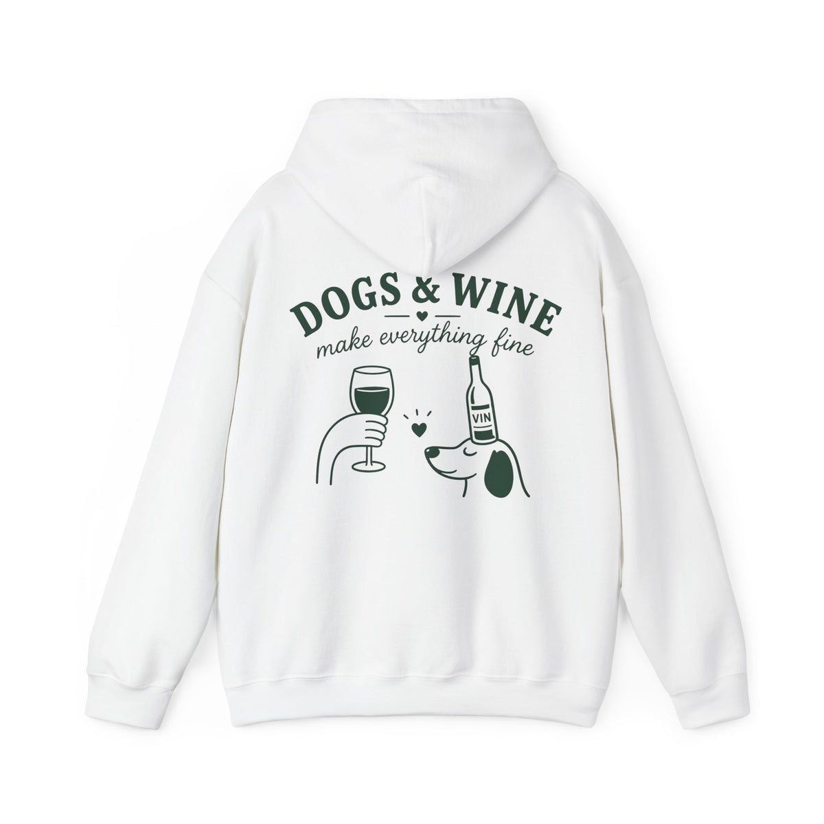 Dogs and Wine Graphic Hoodie