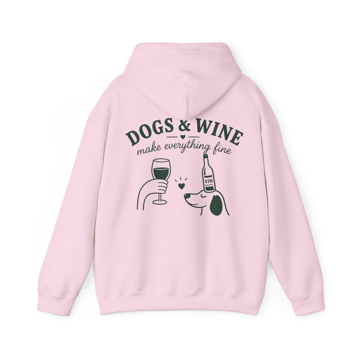 Dogs and Wine Graphic Hoodie