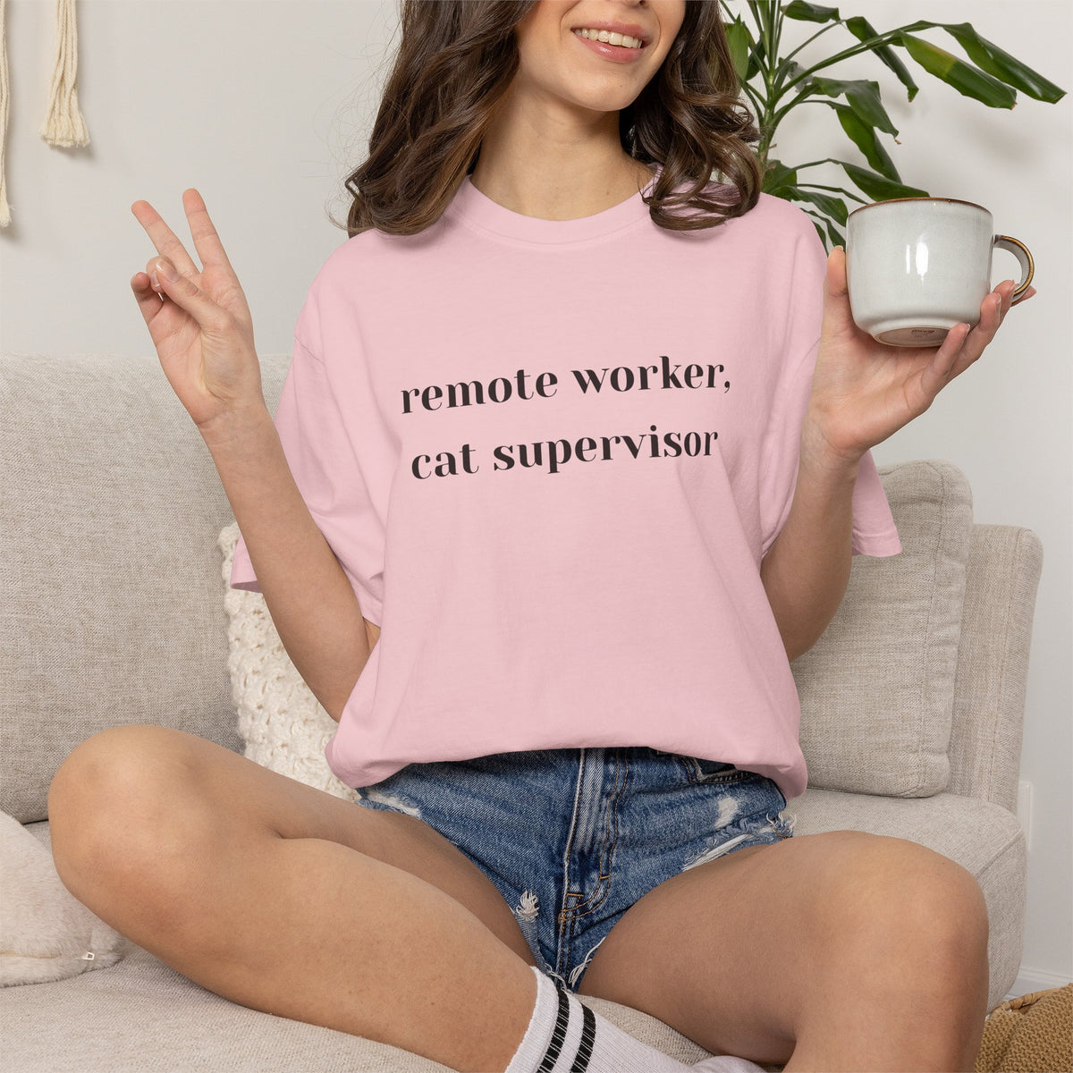 Remote Worker, Cat Supervisor Tee