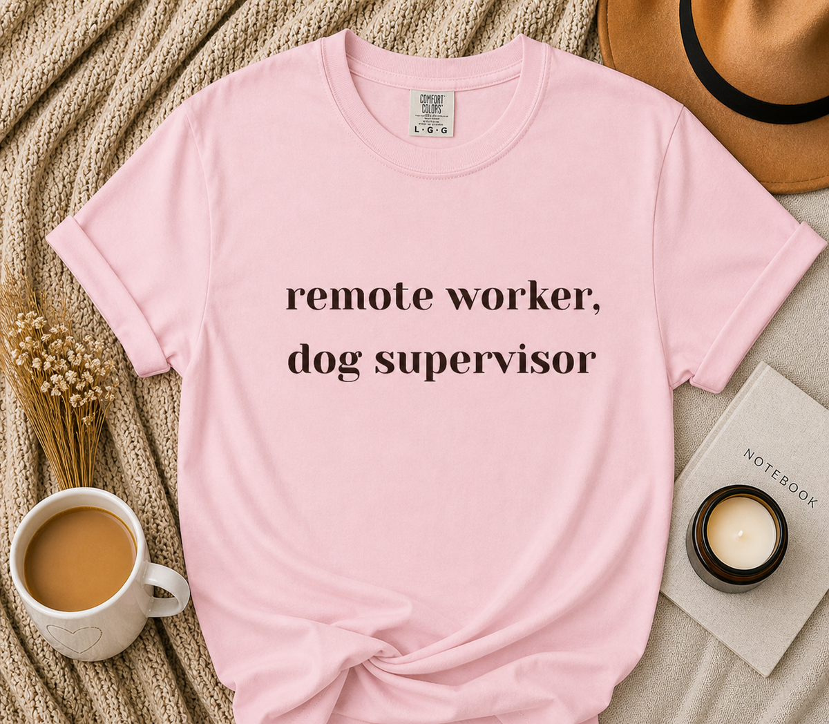 Remote Worker, Dog Supervisor Tee