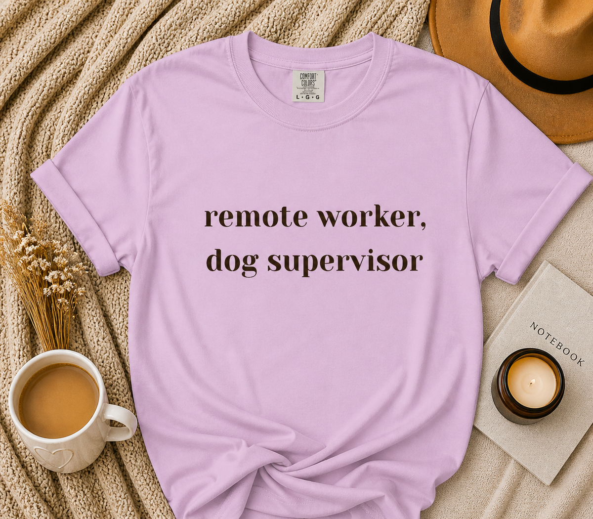 Remote Worker, Dog Supervisor Tee