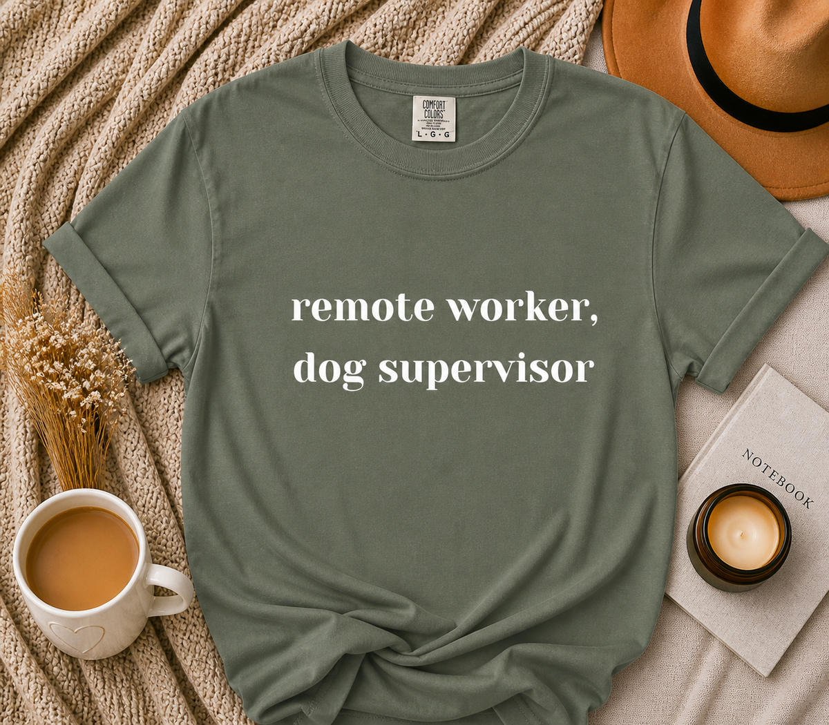 Remote Worker, Dog Supervisor Tee
