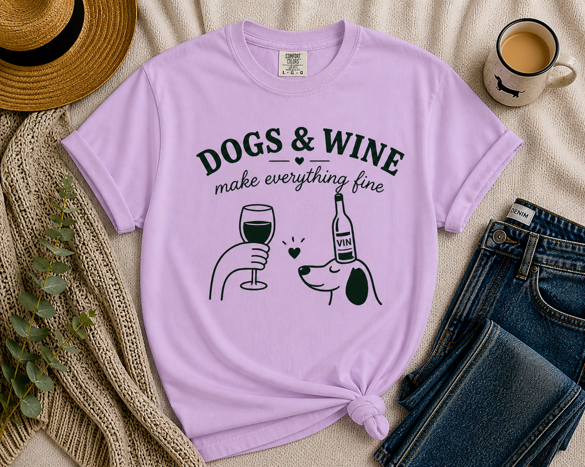 Dogs and Wine Graphic Tee