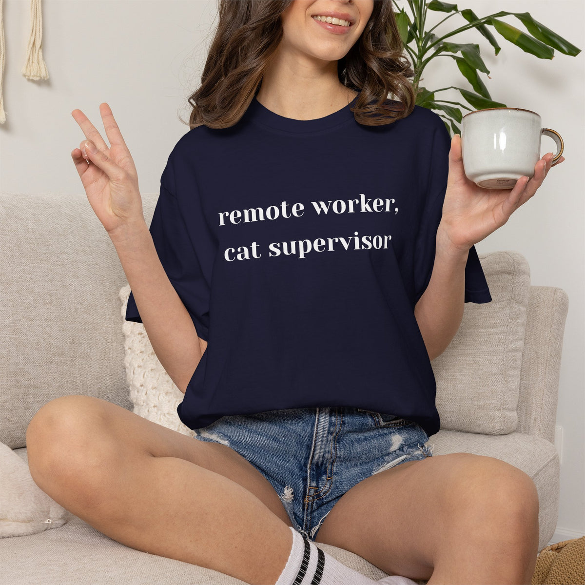 Remote Worker, Cat Supervisor Tee