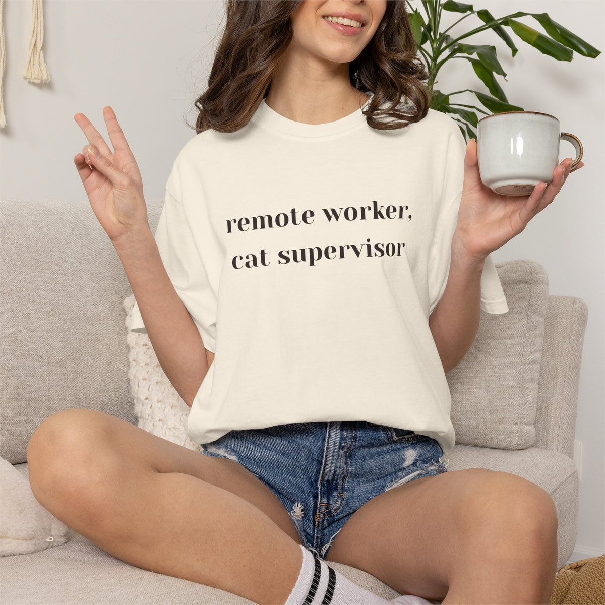 Remote Worker, Cat Supervisor Tee