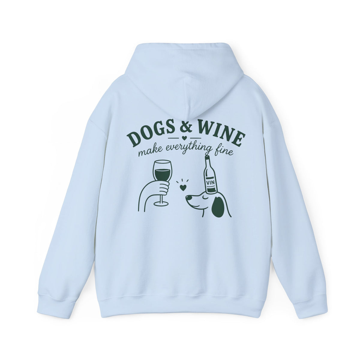 Dogs and Wine Graphic Hoodie
