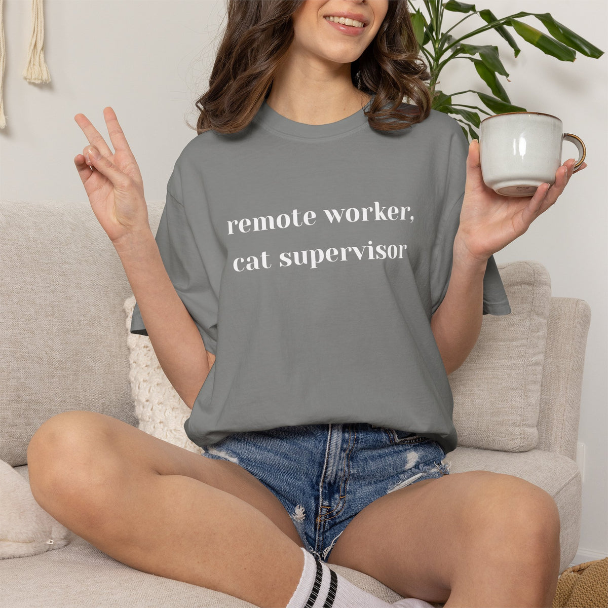 Remote Worker, Cat Supervisor Tee