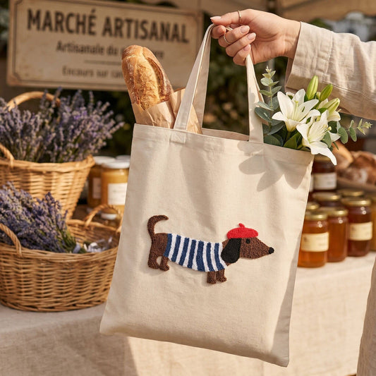 French Dachshund Tote Bag