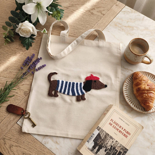 French Dachshund Tote Bag